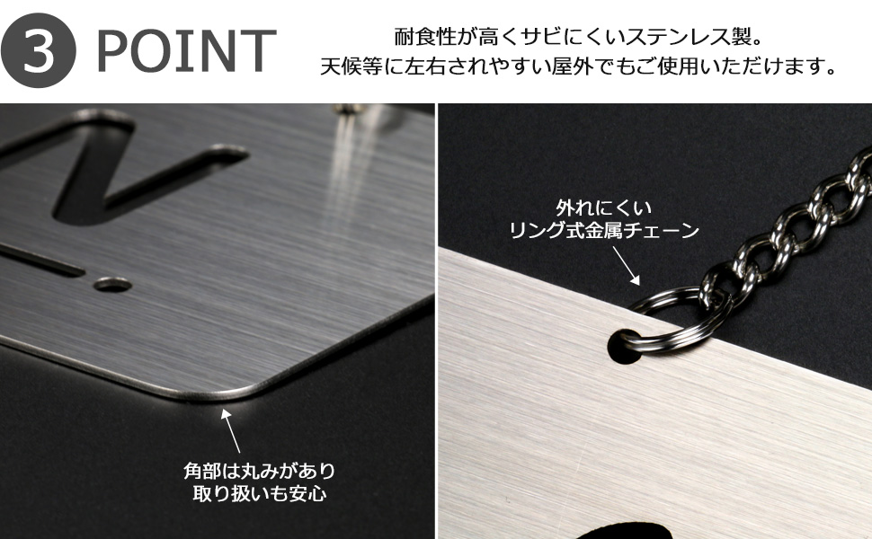 オープンクローズ看板 ステンレス ドアサイン プレート OPEN