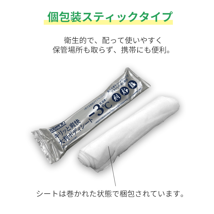 テラモト公式 ボディシート 個包装 30枚×12パック 大判 ウェット