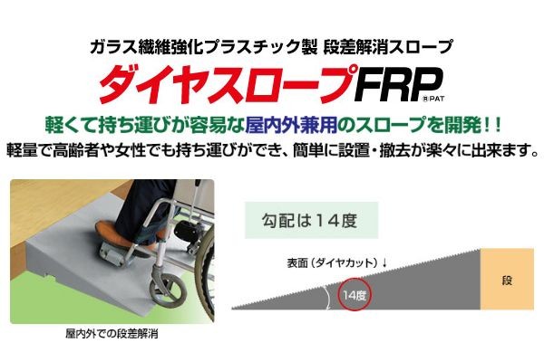 シンエイテクノ ダイヤスロープ FRP DSF70-135・140 幅70cm 段差13.5