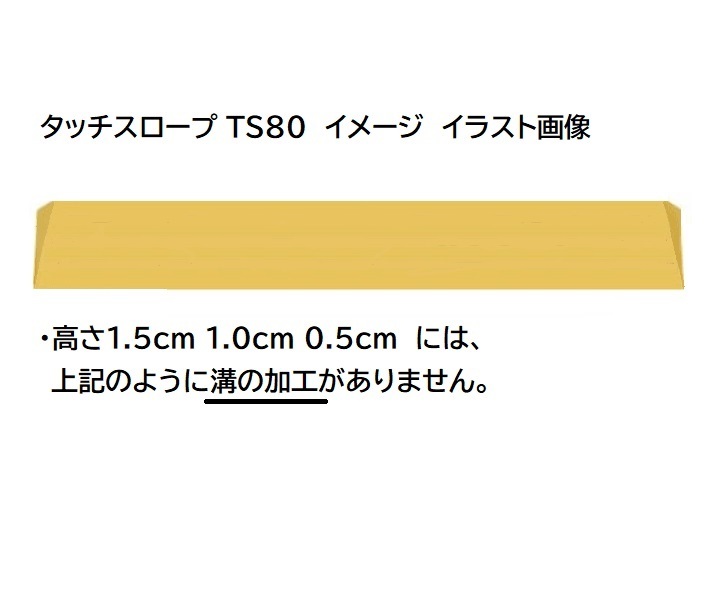 段差解消スロープ 段差1.5cm/幅80cm シンエイテクノ タッチスロープ TS80-15 :A0190413:てらすけ - 通販 -  Yahoo!ショッピング