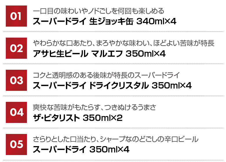 アサヒスーパードライ 生ジョッキ缶 5種 ビール ギフト 父の日 誕生日