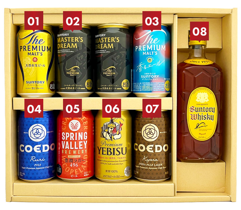 レビューの多い高評価商品特集！ ヱビスビール ビール プレミアム 国産 ギフトセット ウイスキー ウイスキー