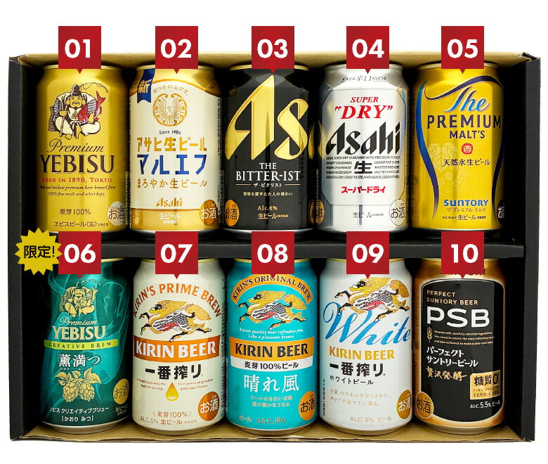 スーパードライ ビール ギフト お中元 お供え 内祝 誕生日 10種