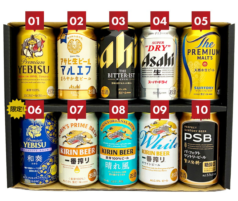 スーパードライ ビール ギフト 御祝 誕生日 バレンタイン 10種