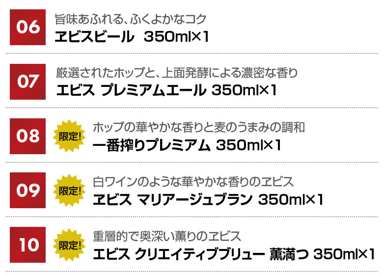 お歳暮シリーズ　ヱビスビール　YE10DT 未開封！ pb10set-202506_05.jpg