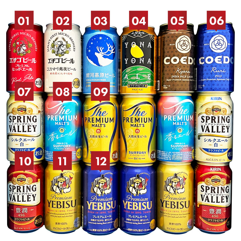 楽天市場】ビール 詰め合わせ 送料無料（総容量（ml）合計：5.00