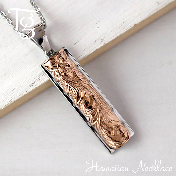 ハワイアンジュエリー ネックレス レディース メンズ ステンレス 刻印