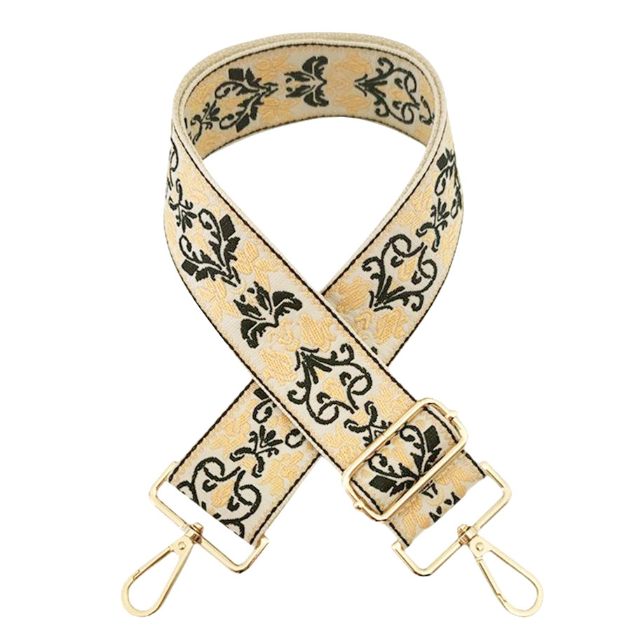 ショルダーストラップ バッグ用 太め 刺繍 ショルダーベルト 斜めがけ