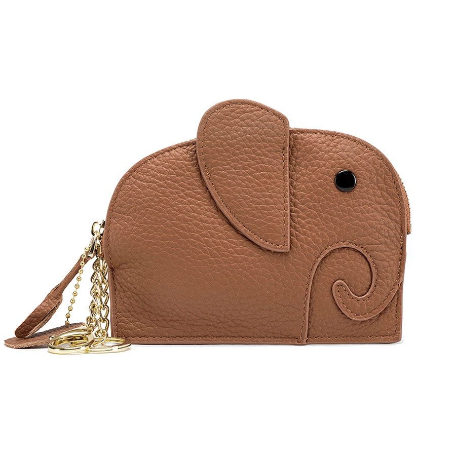 ゾウ 小銭入れ 本革 カードケース コインケース 財布 小物入れ キー