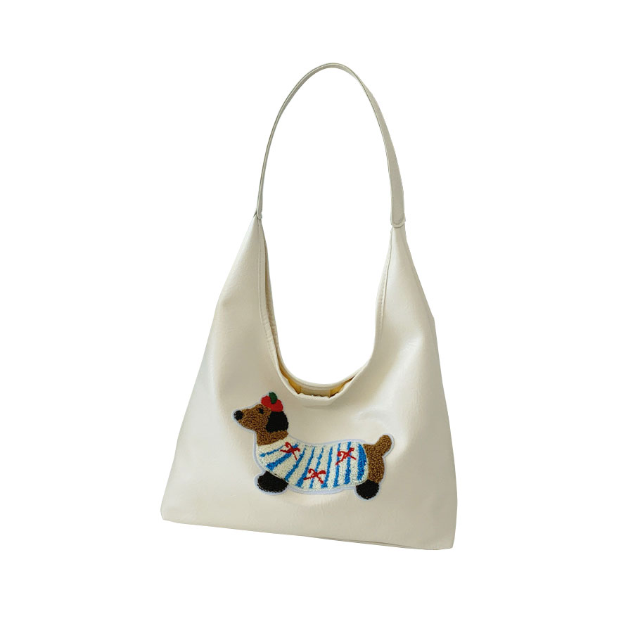 トートバッグ 犬 ワンちゃん ワンコ 犬型 ワンポイント レディース A4