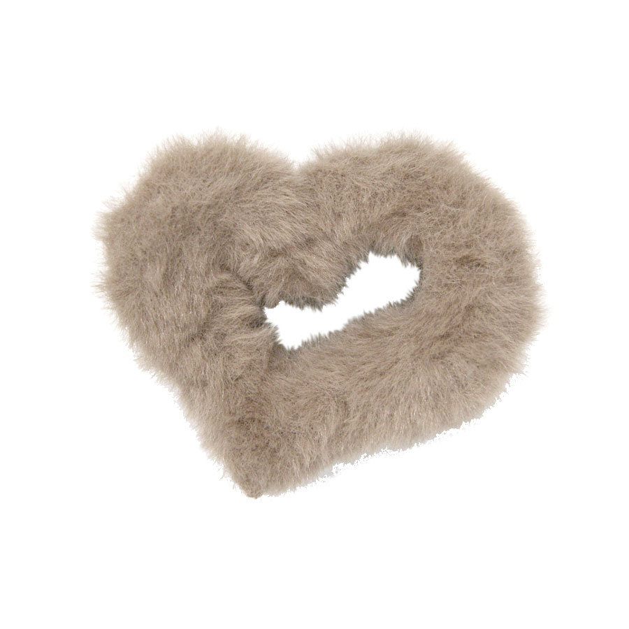 ファー ヘアクリップ ハート バンスクリップ レディース ヘア