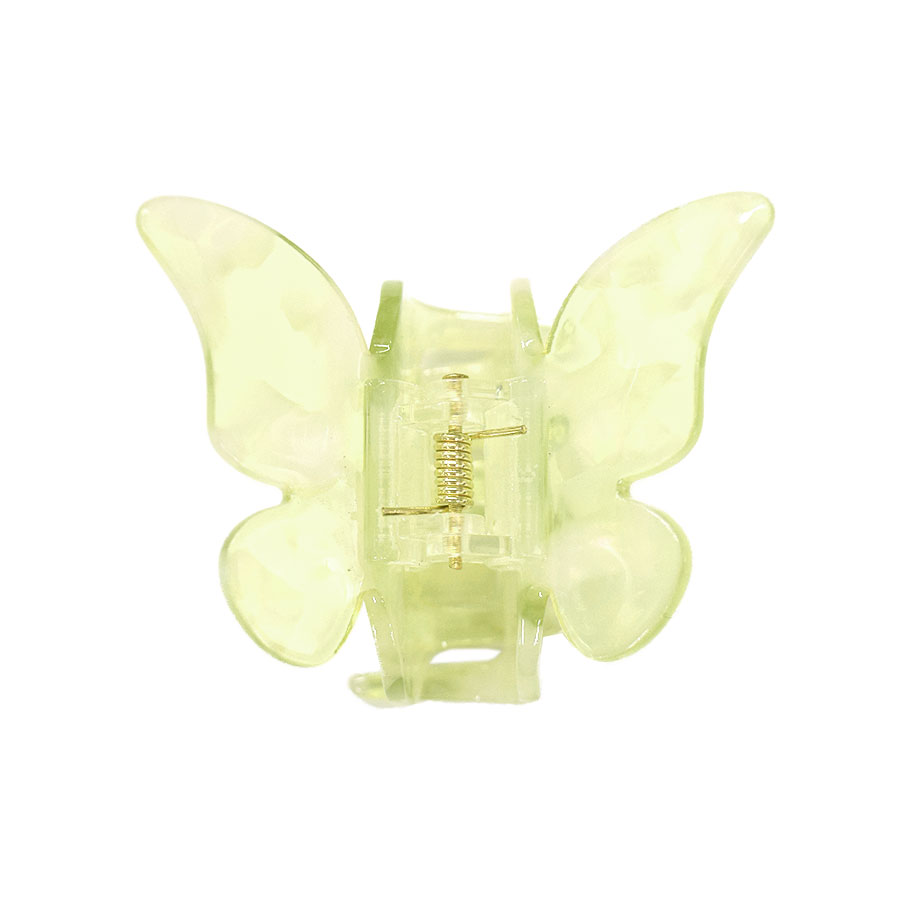 ヘアクリップ バタフライ ハーフアップ ミニ 小さめ バンスクリップ 蝶