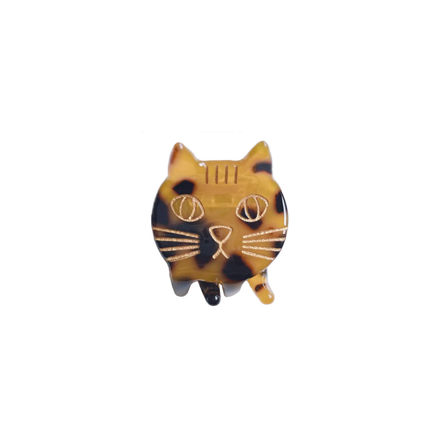 猫 ミニクリップ ネコ ヘアクリップ 小さめ 前髪 クリップ レディース