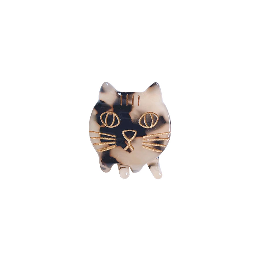 猫 ミニクリップ ネコ ヘアクリップ 小さめ 前髪 クリップ レディース