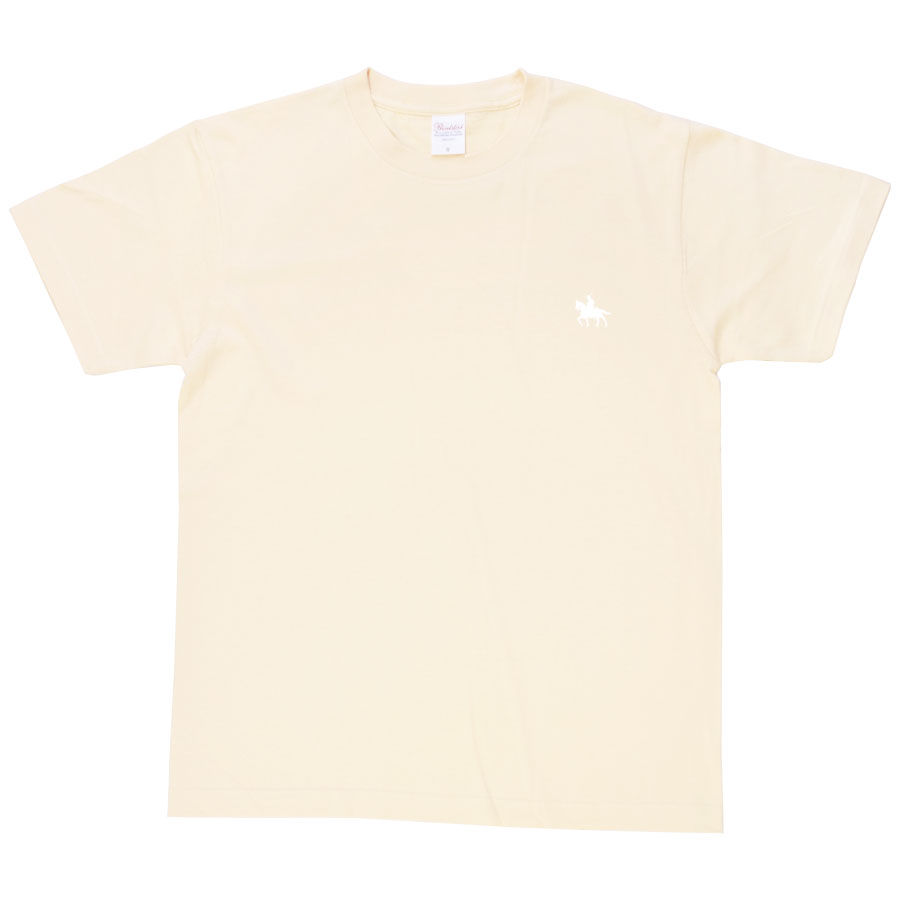 Tシャツ(半袖/袖なし) Embroidered Cotton T-shirt  Color Ivory AZ-02-002 インド超長綿 半袖Tシャツ：ホワイト | 亜麻色雑貨店