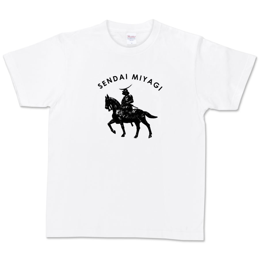 Tシャツ 政宗 オリジナル プリント 仙台藩 伊達政宗 騎馬像 ユニ
