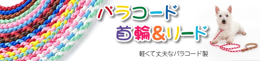 パラコードの犬首輪とリード