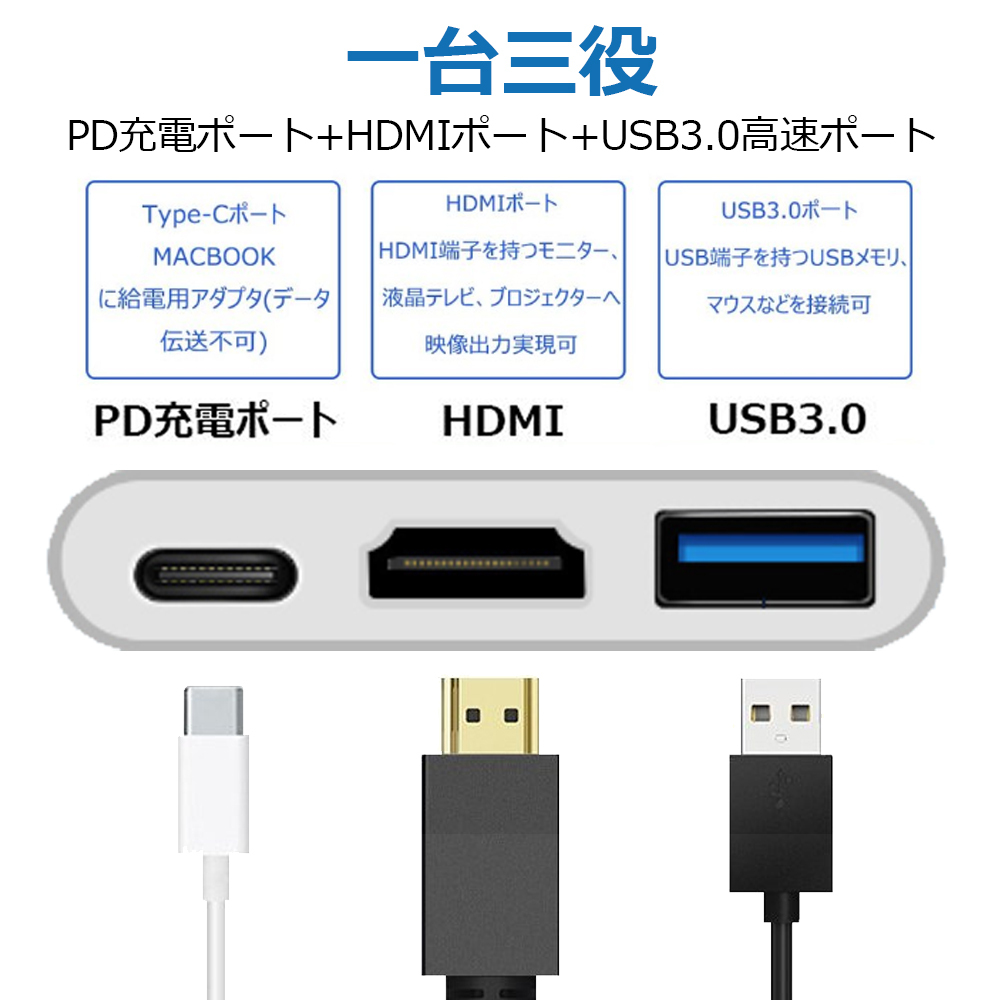 USB Type C HDMI 変換ケーブル Type C HDMI 変換アダプター 4k解像度 高画質 スマホ テレビ 接続 ケーブル Switch/MacBook/Galaxy対応  :Tan-001-s:いつも幸便 通販 