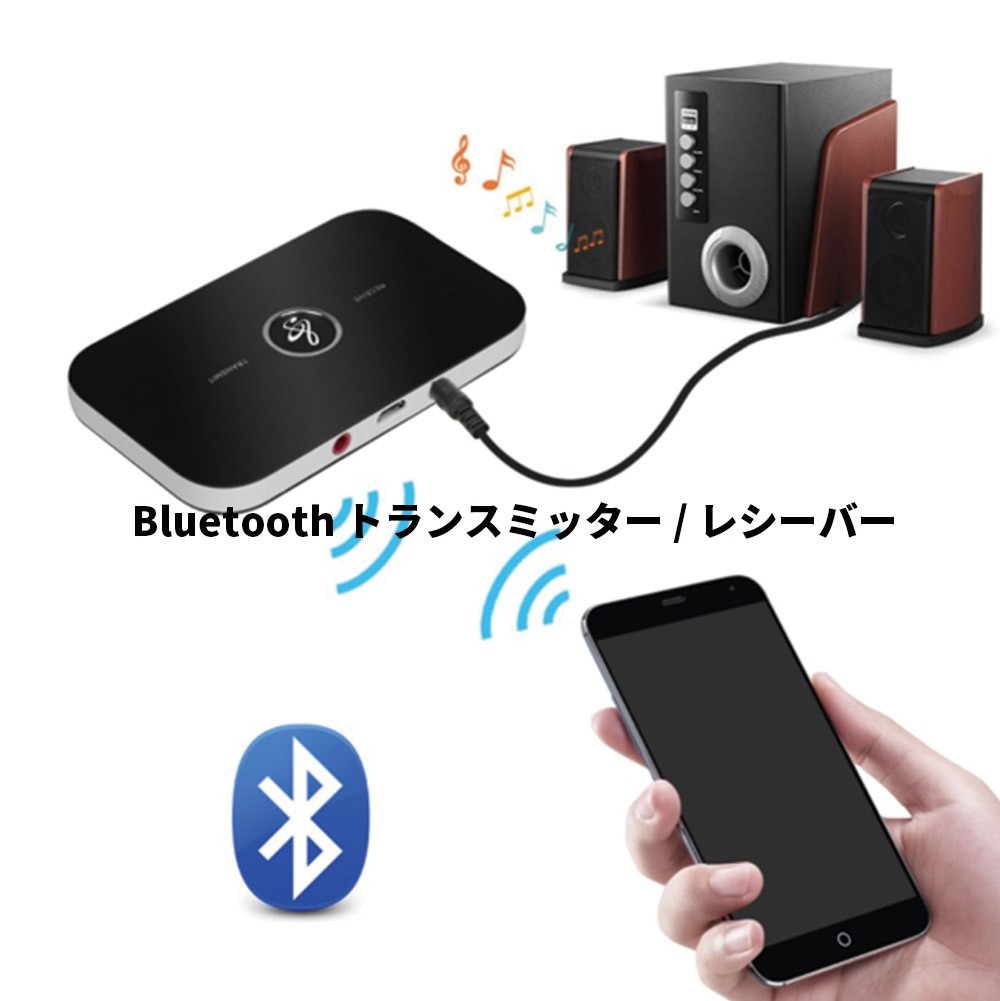 Bluetooth ブルートゥース オーディオ 送信機 数量限定 特売 受信機 レシーバー 対応 Android 一台二役 Iphone 3 5mm端子 トランスミッター