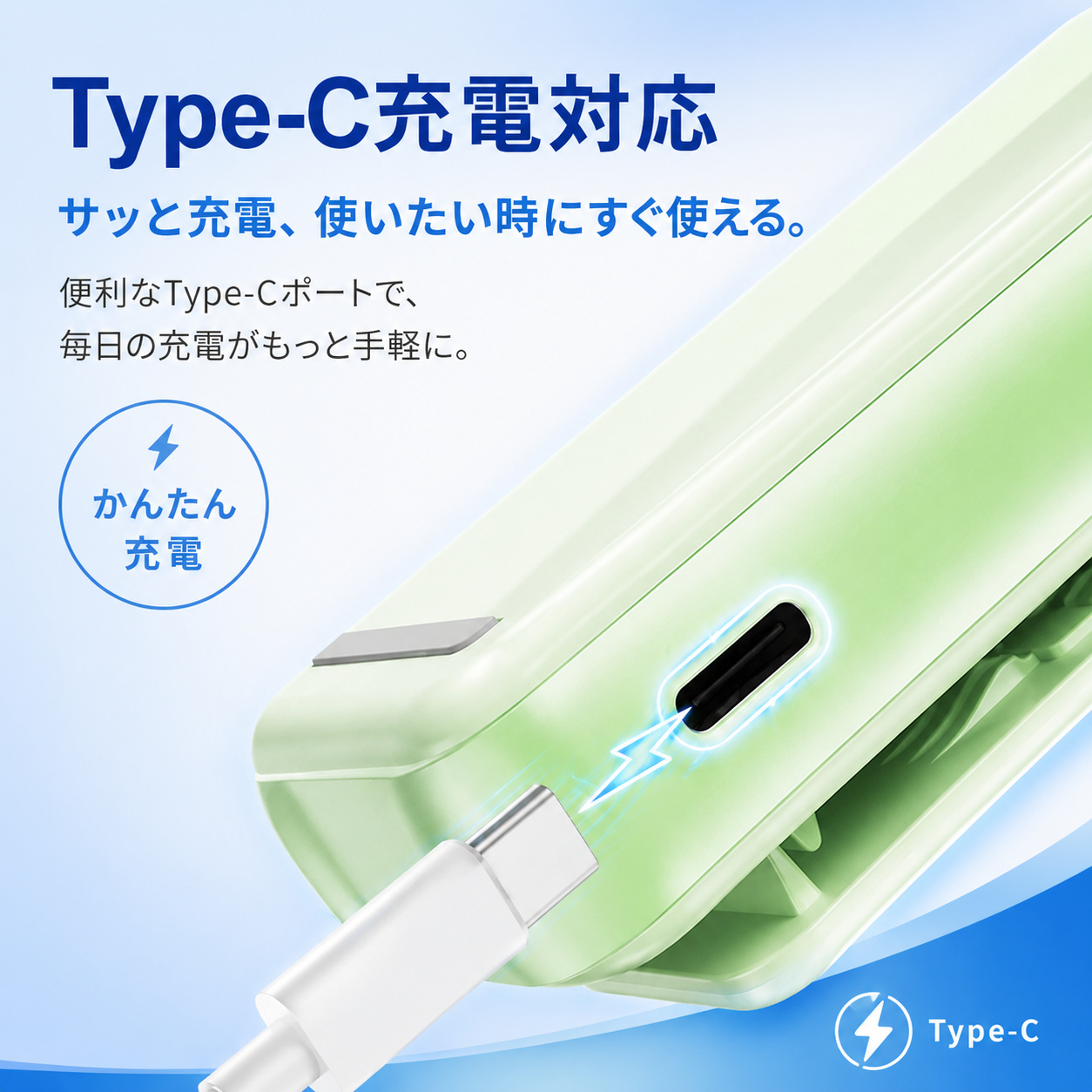 ハンディファン 首掛け扇風機 冷却プレート 360°角度調整 電量表示 5