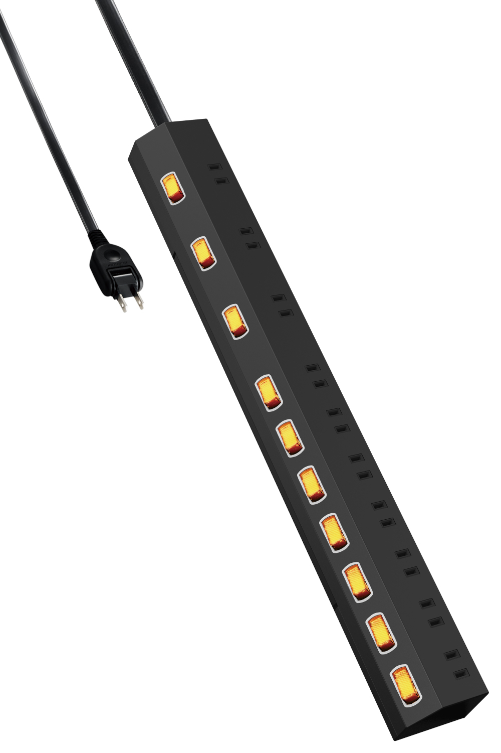 ELECOM（エレコム） 電源タップ 雷ガード 2.5m 10個口 個別スイッチ