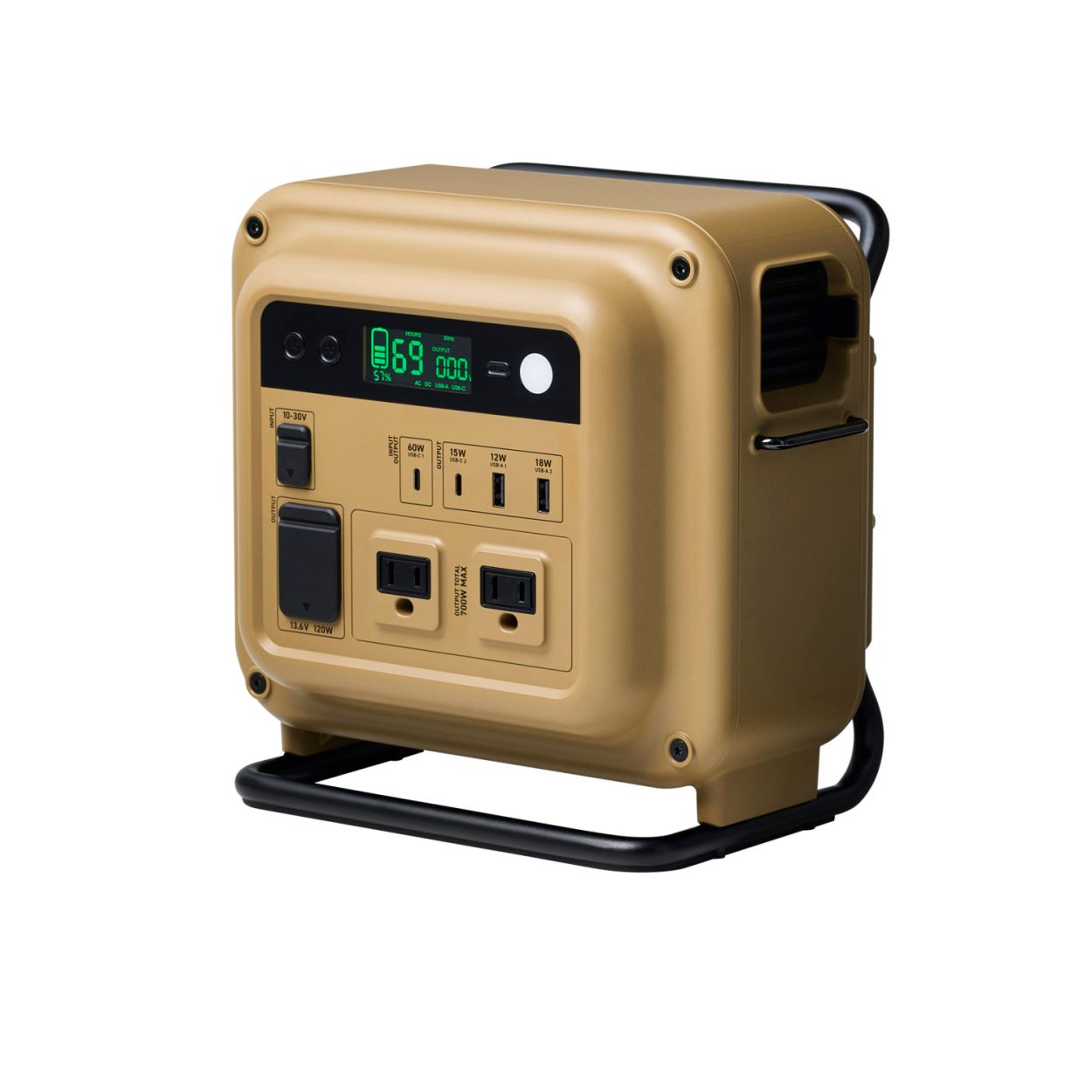 ポータブル電源 防災 停電 アウトドア 712Wh AC定格出力700W AC×2 USB-A×2 USB-C×2 シガーソケット NESTOUT DE-NEPS700 エレコム 公式店 国内メーカーの画像