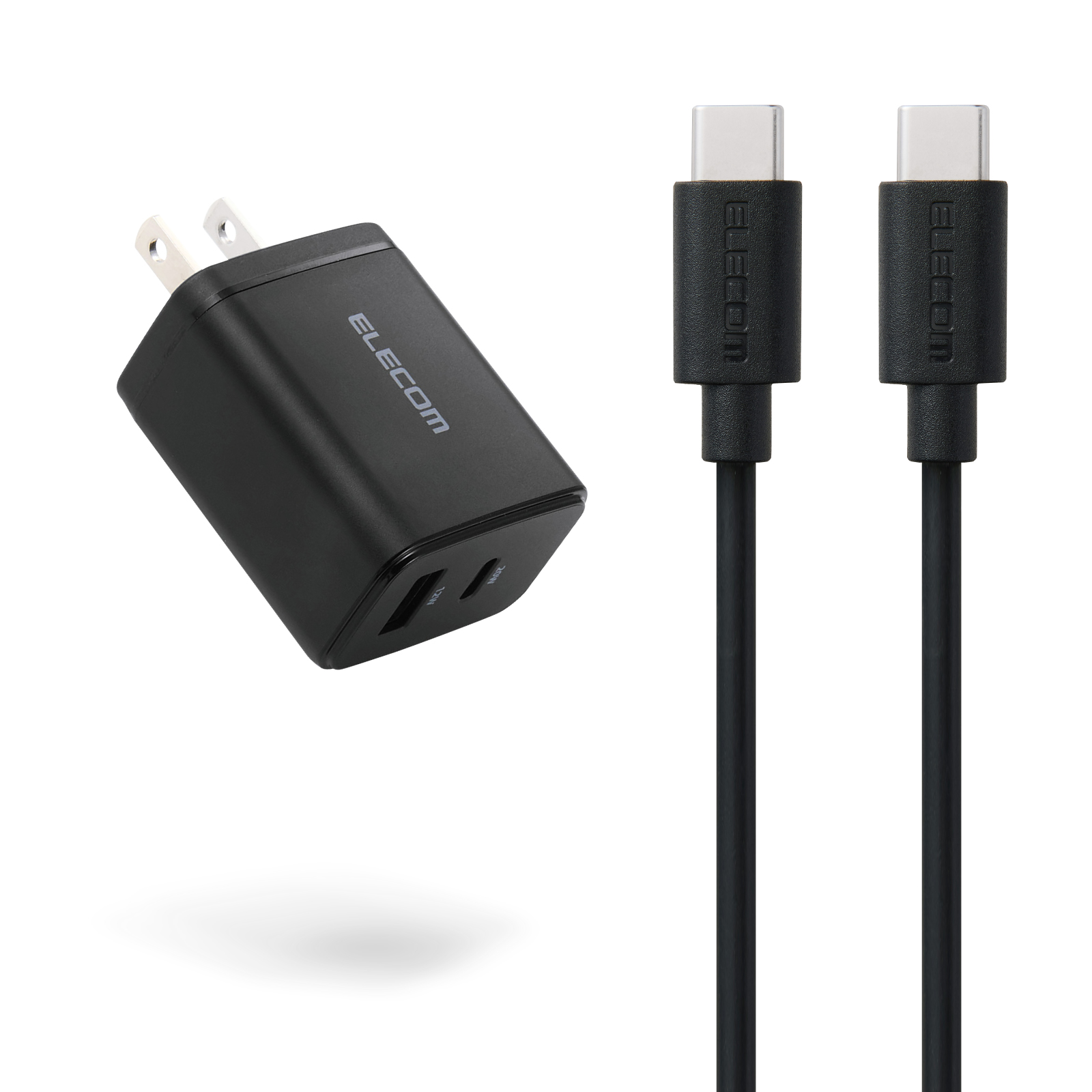 ELECOM（エレコム） 充電器 iPhone 20W 2ポート USB-C USB-A USB PD