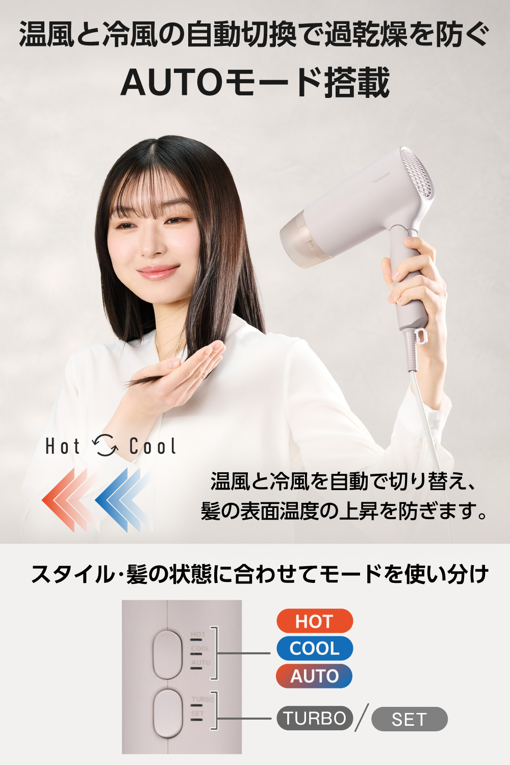 テスコム（TESCOM） 【新製品】ドライヤー 海外対応 速乾 ヘア