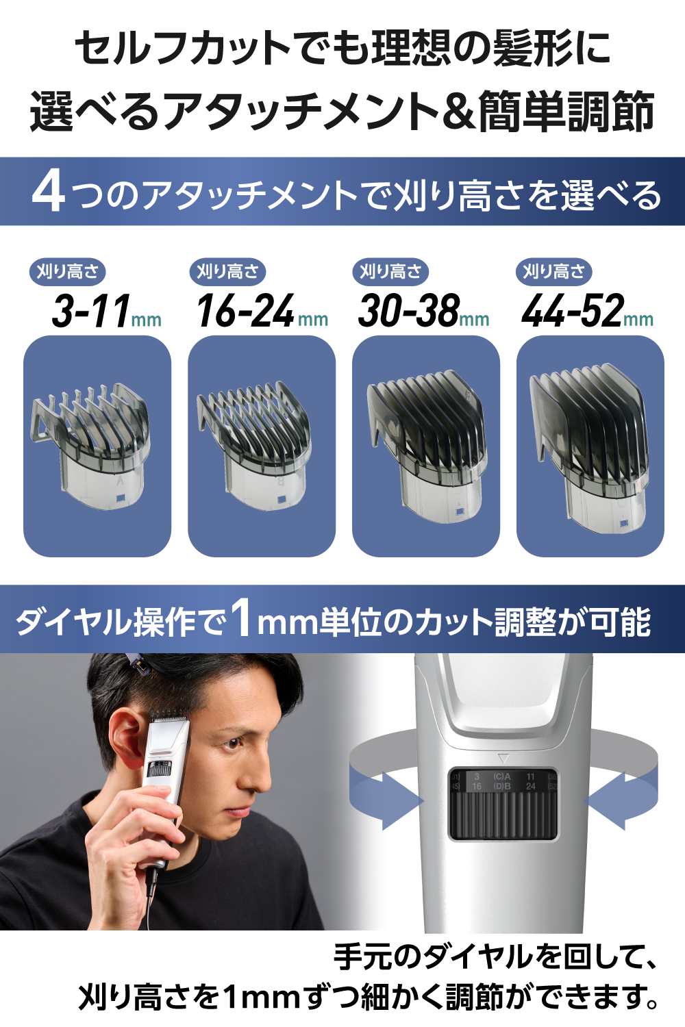 バリカンコレクターサン必見！！ テスコム（TESCOM） 【1mm単位で調整】 バリカン 散髪 電動バリカン