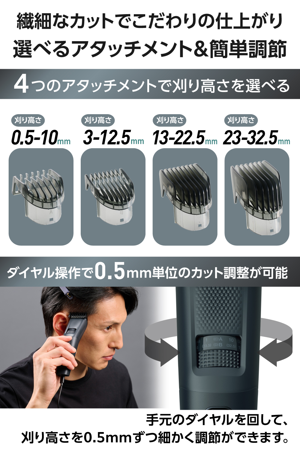 テスコム（TESCOM） 【0.5mm単位で調整】 バリカン 散髪 電動バリカン