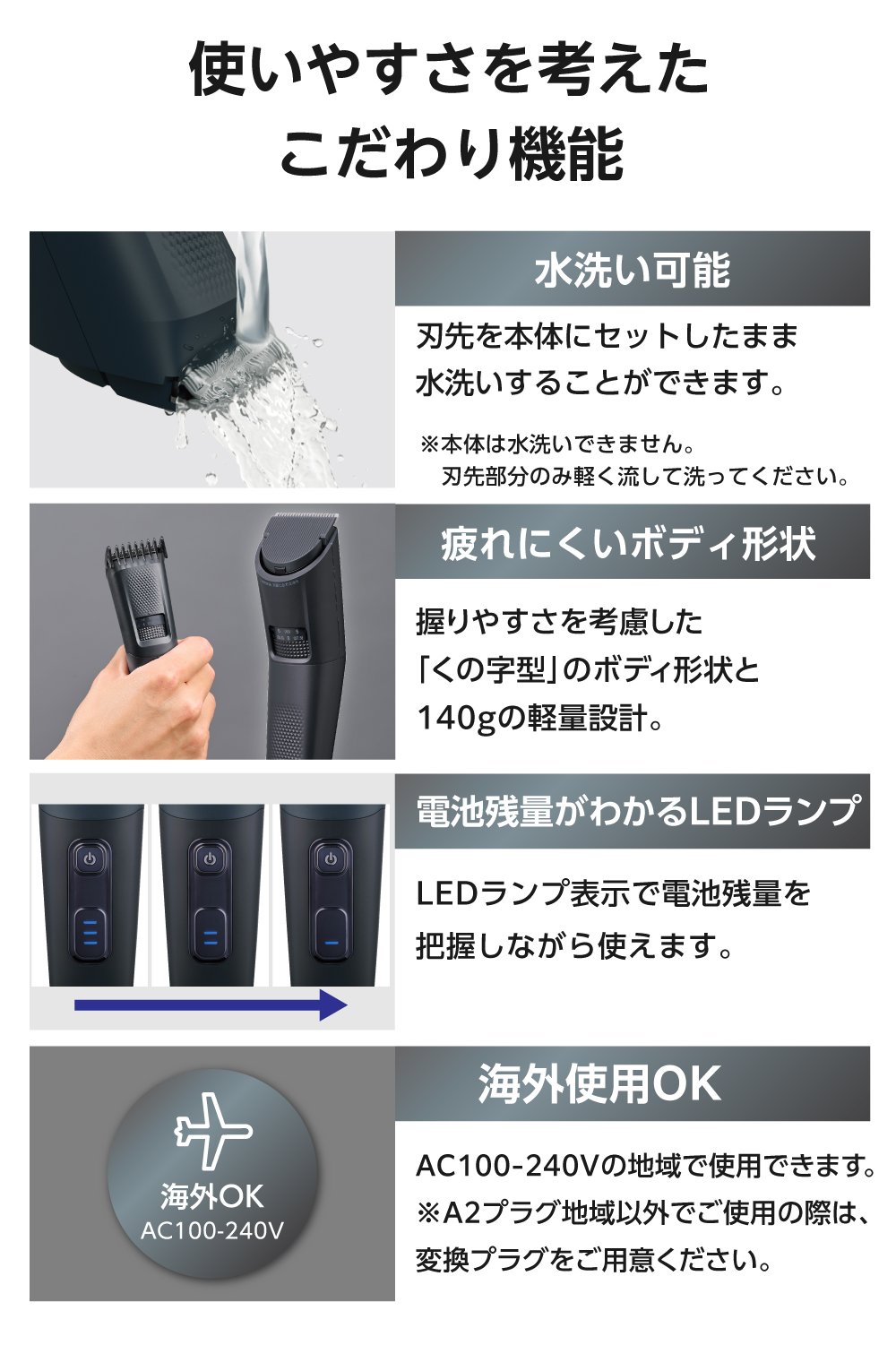 テスコム（TESCOM） 【0.5mm単位で調整】 バリカン 散髪 電動バリカン