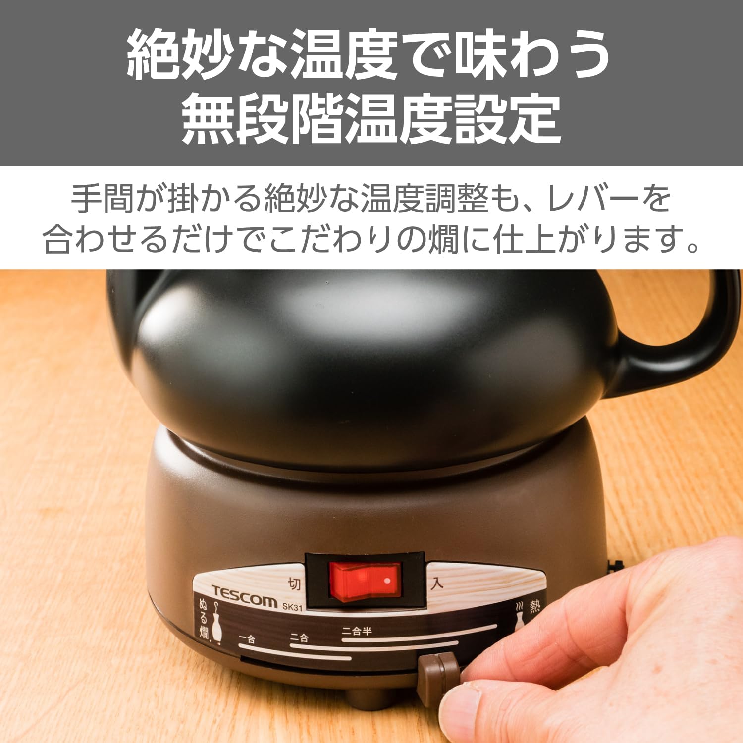 テスコム（TESCOM） 酒燗器 熱燗 日本酒 晩酌 徳利 2.5合 450ml 卓上式