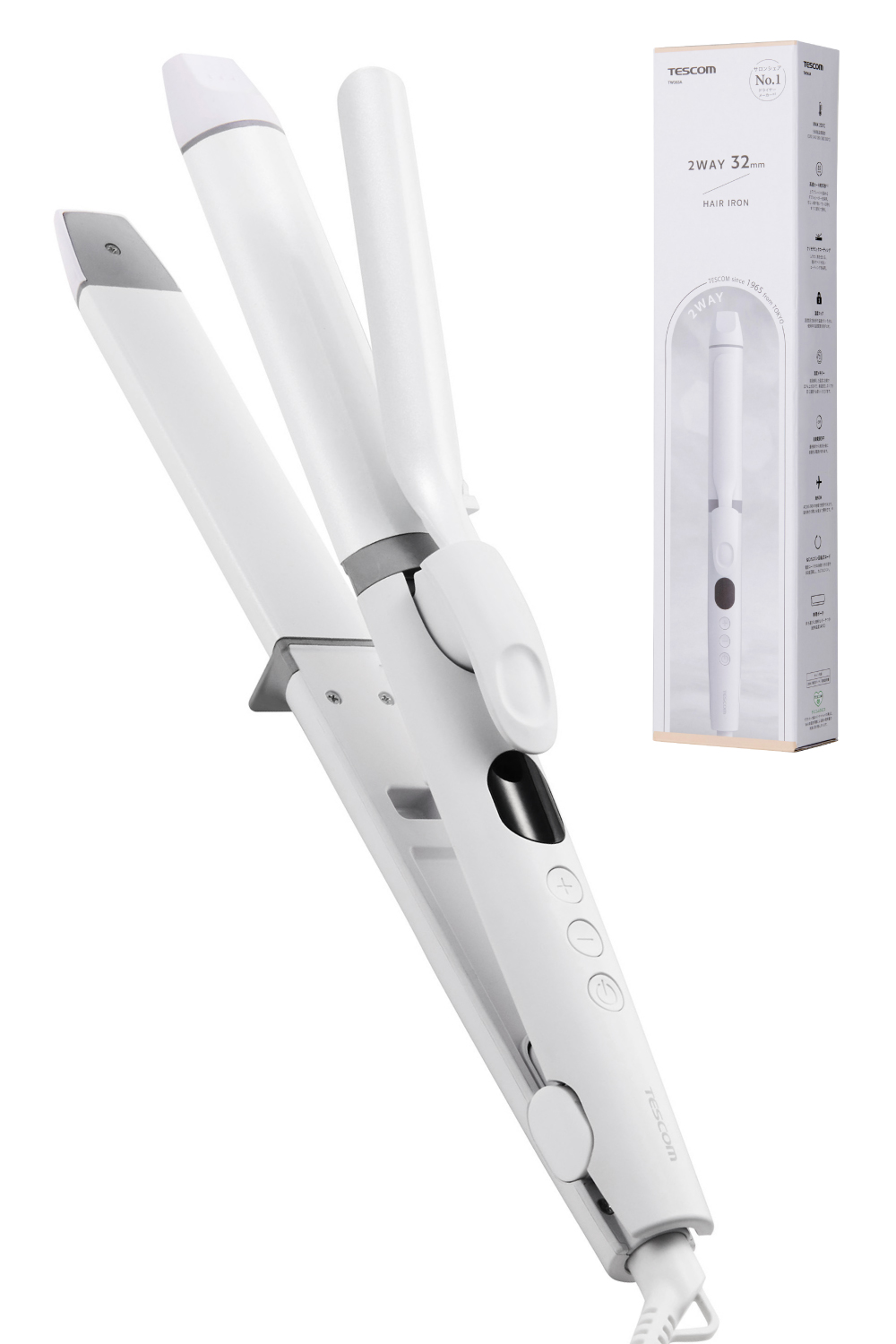 テスコム ヘアアイロン 2way 32mm TW363A アイロンケース 付き