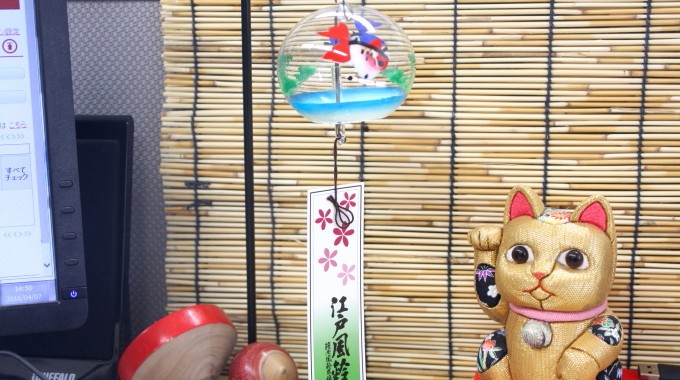 江戸風鈴6点 篠原風鈴 招きなねこ カッパ 赤富士 だるま ブタ うさぎ