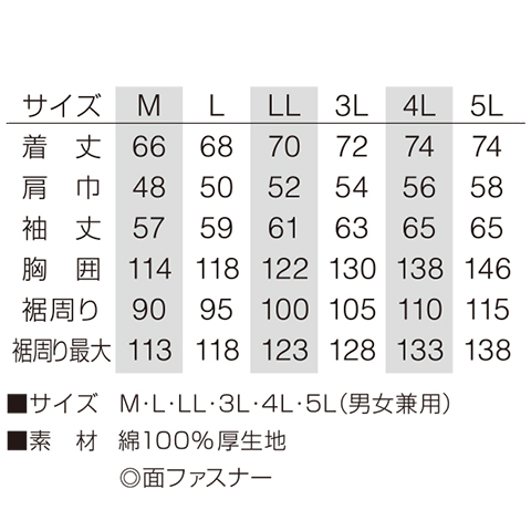 空調服(R)】綿厚手脇下マチ付き 空調服（服のみ単品）品番KU91920 : ku