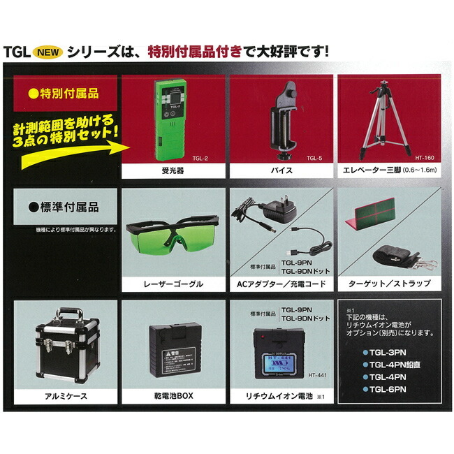 グリーンレーザー 墨出し器 TGL-3PN : tgl-3pn : 資材プラス - 通販