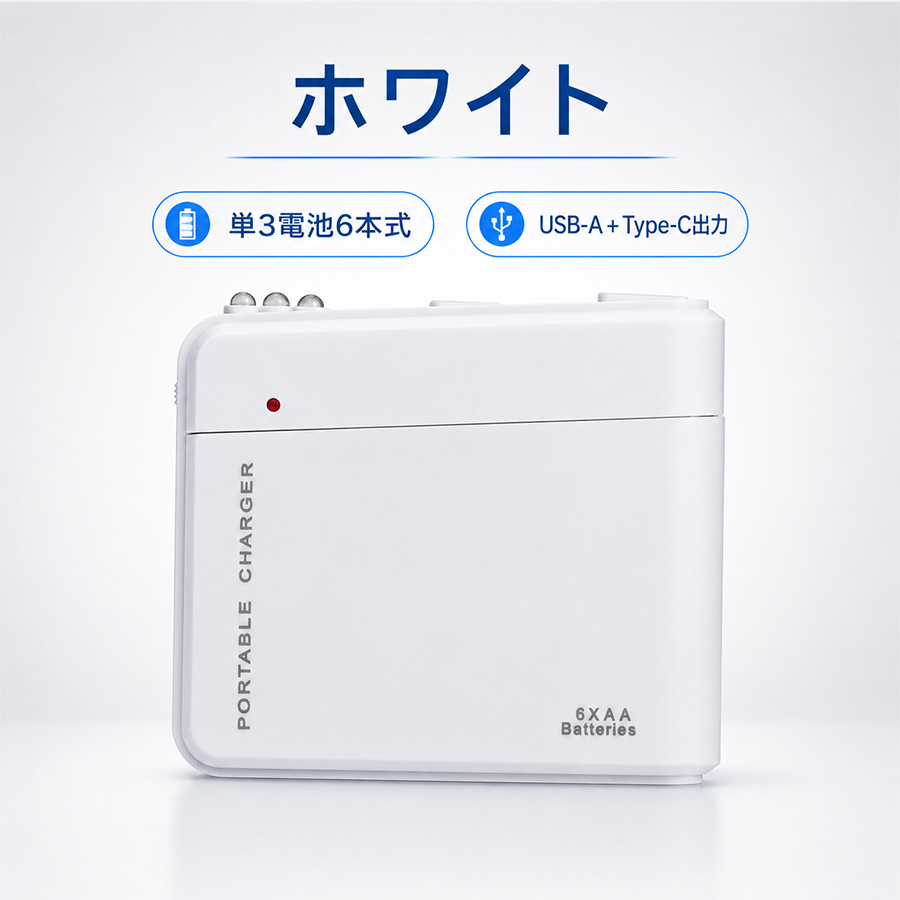 スマホ 緊急充電器 乾電池式 AA電池4本 防災 停電対策 USB出力 非常用
