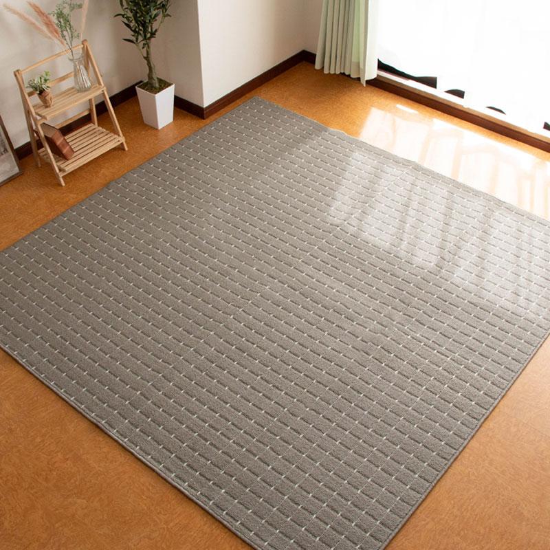カーペット 江戸間 3畳 176×261 フリーカット ストライプ ラグ