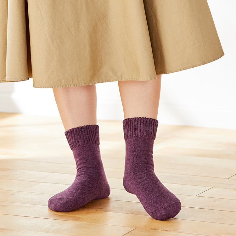 足裏全面ツルツルソックス 婦人用 あったか 靴下 暖か 保湿 かかとケア かかと ひび割れ 乾燥対策 潤い 日本製｜tf-fukuya｜05