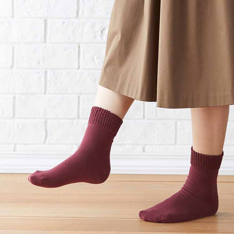 足裏全面ツルツルソックス 婦人用 あったか 靴下 暖か 保湿 かかとケア かかと ひび割れ 乾燥対策 潤い 日本製｜tf-fukuya｜04