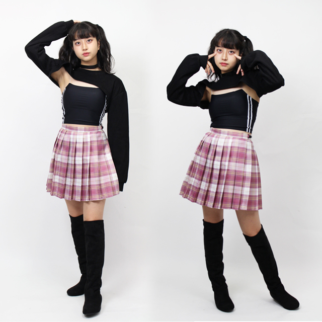 ミニ丈  大人かわいいティアード チェック KPOP ダンス ミニ丈 大人かわいいティアード チェック KPOP ダンス ボトムス