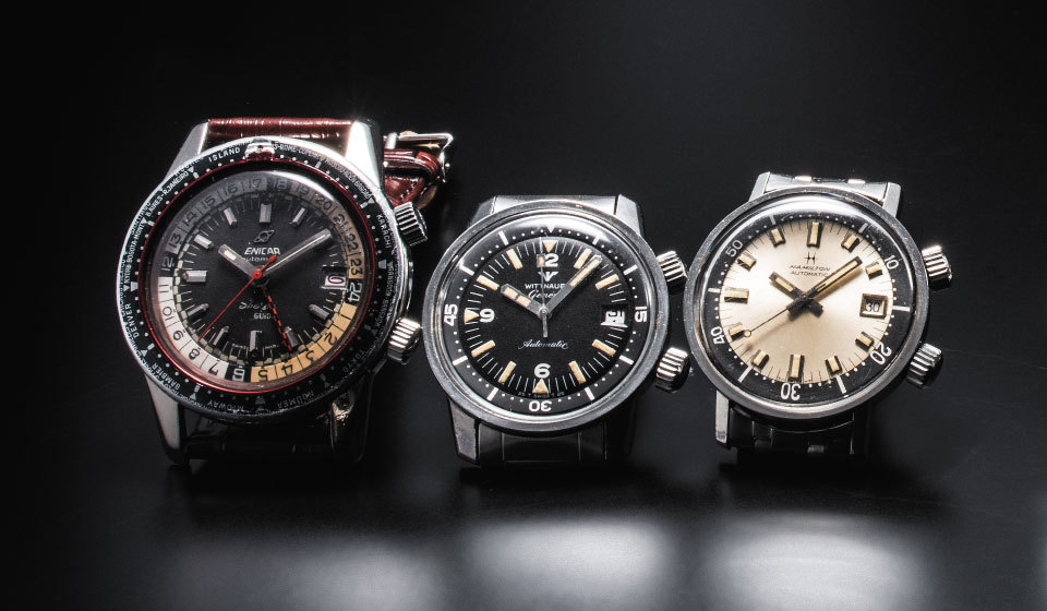 アウトライン コンプレダイバー1960・ブラック : TIMEGear ONLINESHOP 