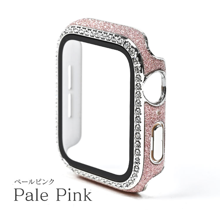 アップルウォッチ用カスタムカバー　ピンク エンパイア アップルウォッチ カバー 9 8 7 6 5 4 3 2 SE 保護カバー