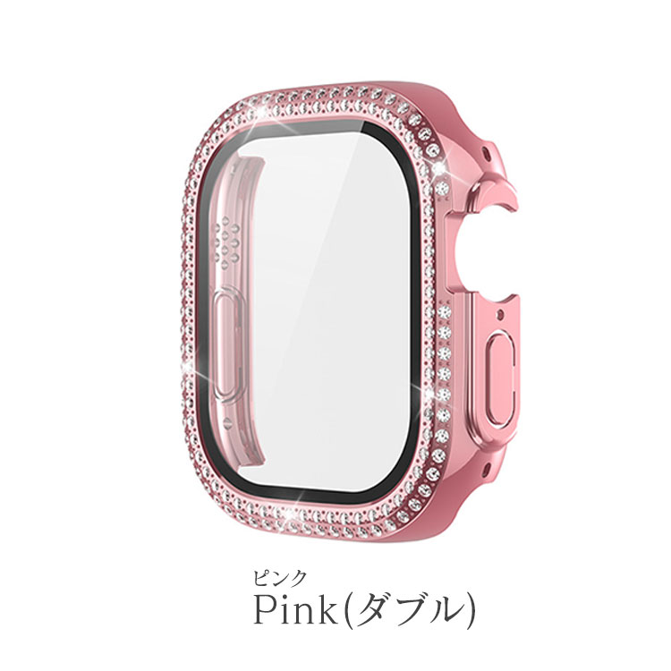 専用AppleWatch  キラキラ　カバーPINKレザーアップルウォッチケース 486⭐︎Apple Watchキラキラカバーケースアップルウォッチレザー