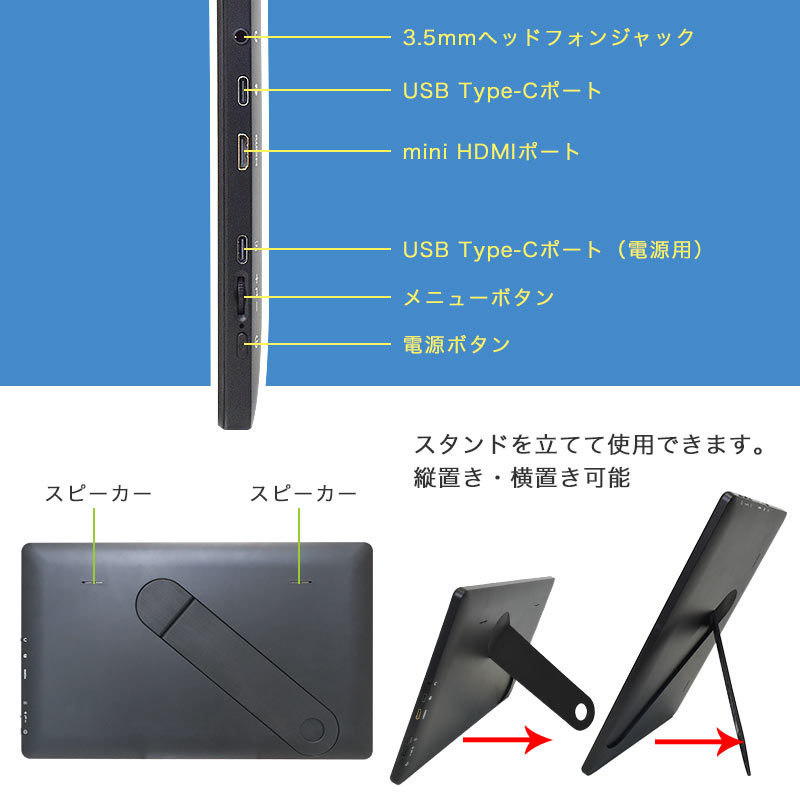 THANKO モバイルモニター 15.6インチ ゲームモニター 薄型 ノングレア