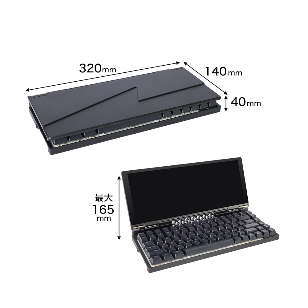 THANKO モニター付き サブディスプレイ タッチスクリーン 有線 一体型