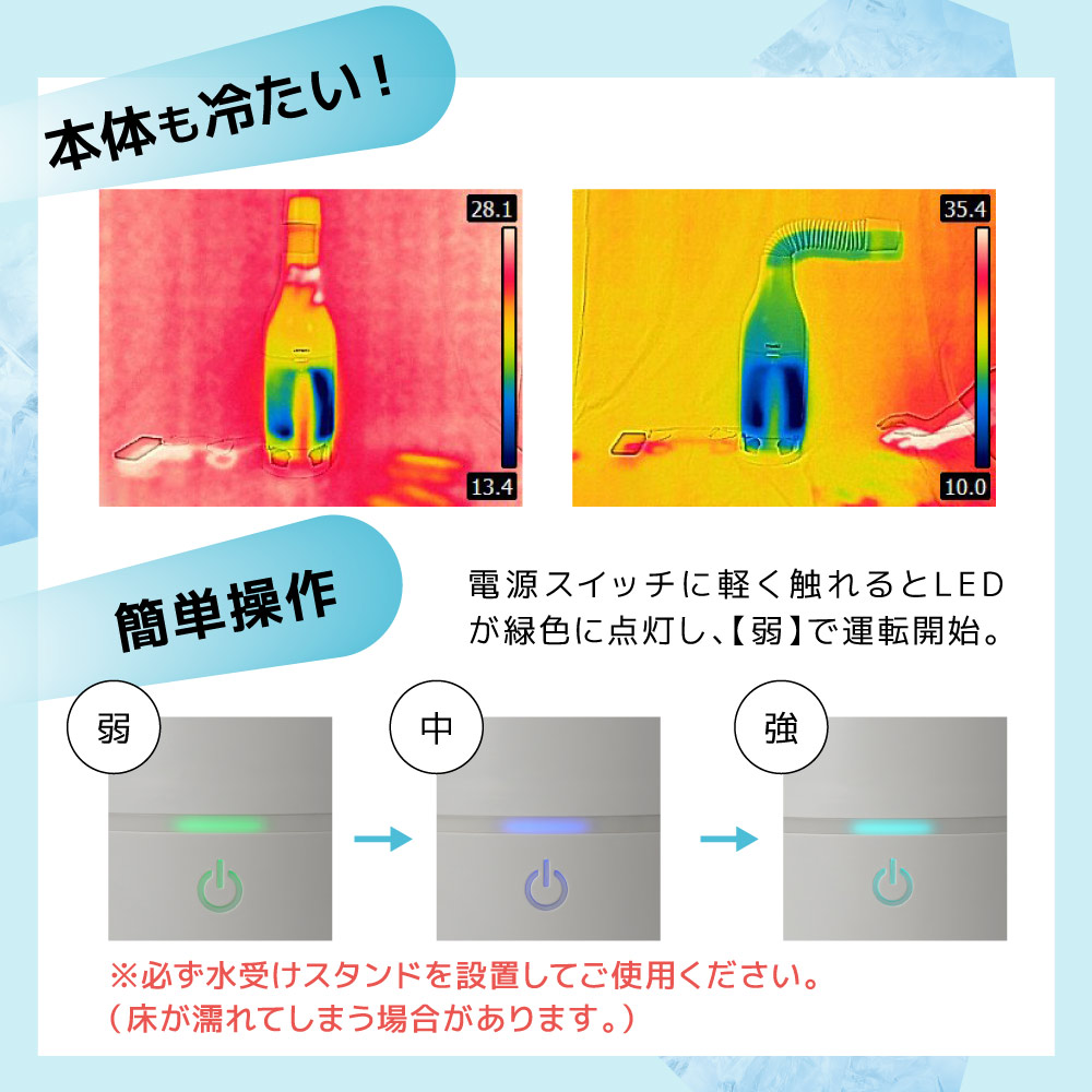 THANKO 冷風扇 スポットクーラー 小型スリム クーラーファン 排熱なし
