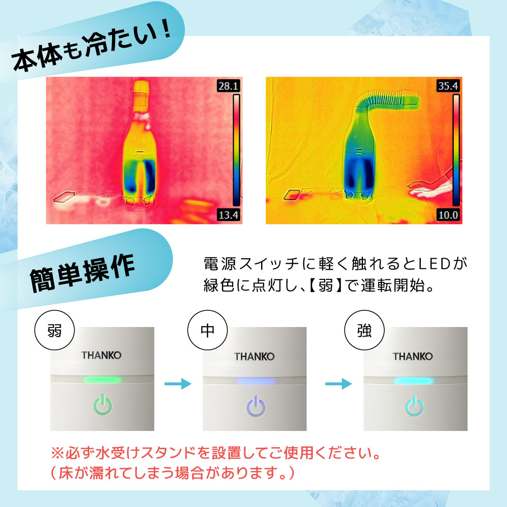 クーラーファン 扇風機 排熱なし スポットクーラー 小型スリム