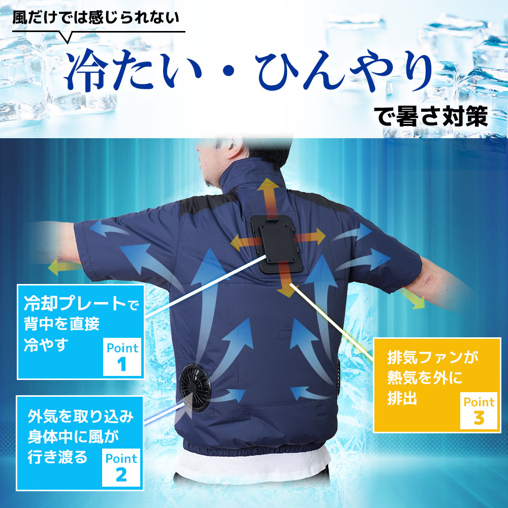 空調服 ベスト 冷却ファン プレート付き 作業服 夏の暑さ対策 熱中症対策 暑さ対策 現場 外仕事 屋外 冷却 ファン付きベスト 作業服