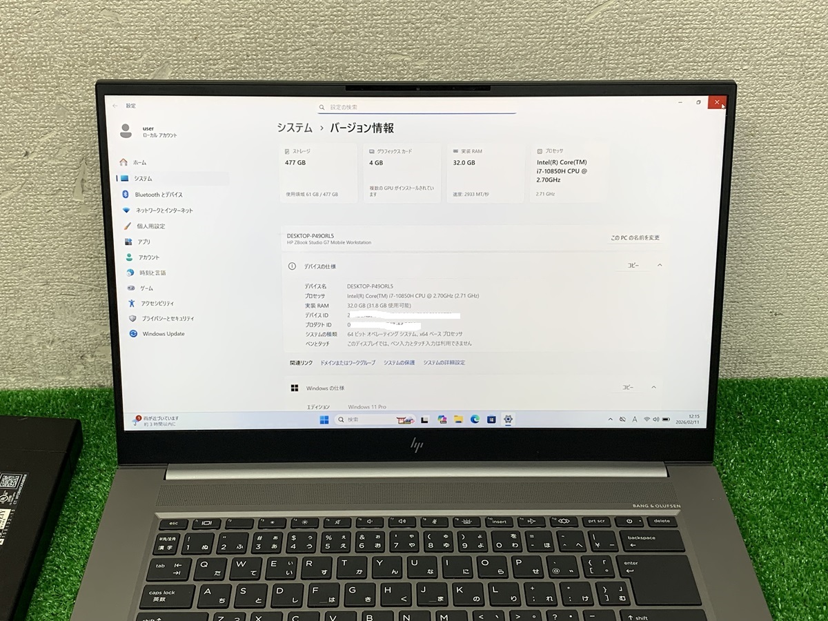 日本HP hp zbook studio g7 mobile workstation i7-10th gen laptop i7